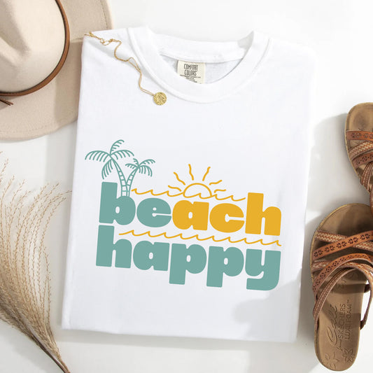 Beach Happy Summer Shirt | Vacation Apparel | Beach Lovers Gift
