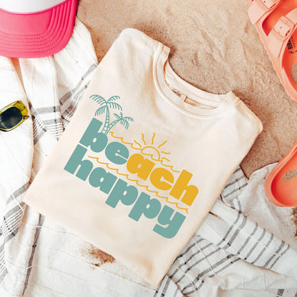 Beach Happy Summer Shirt | Vacation Apparel | Beach Lovers Gift