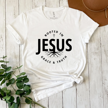 Rooted in Jesus T-Shirt | Faith-Based Apparel for Everyday Believers