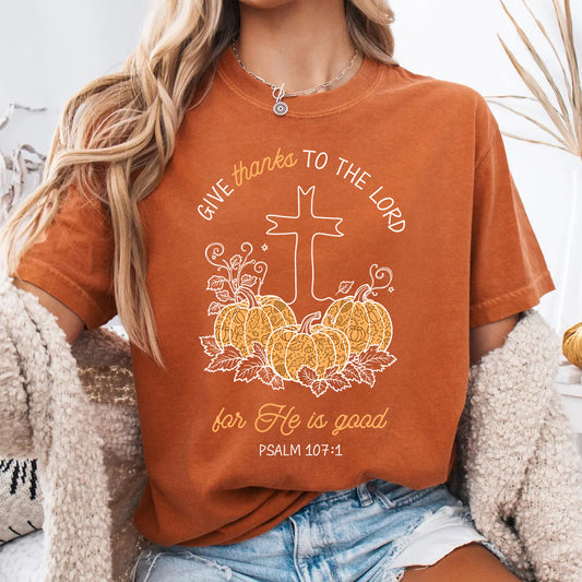 Thankful Pumpkins Christian Fall Shirt