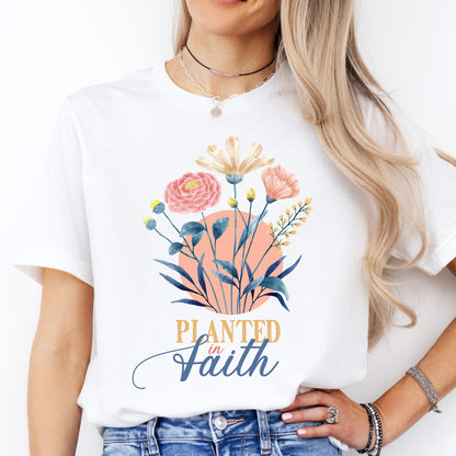 Planted in Faith Christian Floral Shirt | Spiritual Growth Gift for Her