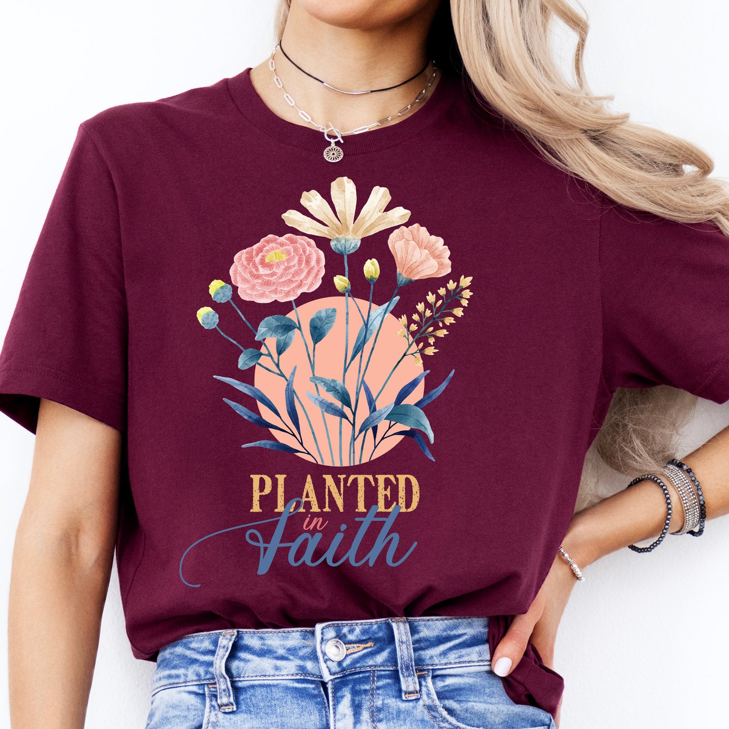 Planted in Faith Christian Floral Shirt | Spiritual Growth Gift for Her