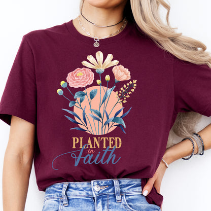 Planted in Faith Christian Floral Shirt | Spiritual Growth Gift for Her