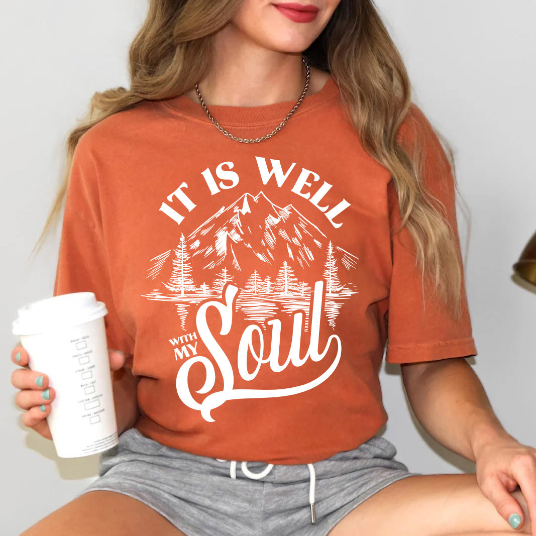 It Is Well With My Soul Christian Mountain Shirt