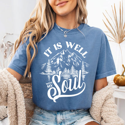 It Is Well With My Soul Christian Mountain Shirt