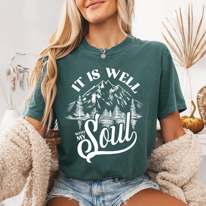 It Is Well With My Soul Christian Mountain Shirt