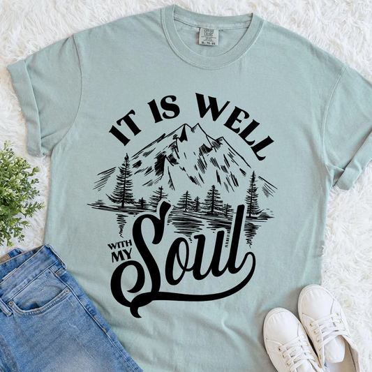 It Is Well With My Soul Christian Mountain Shirt