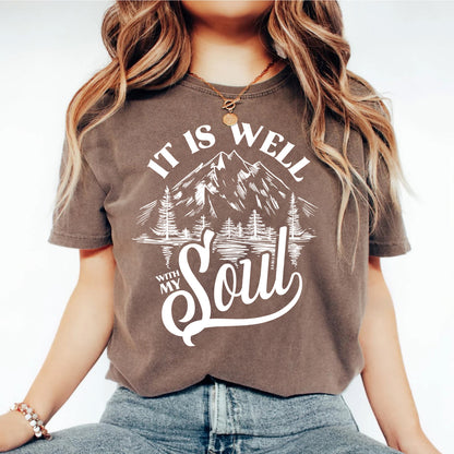 It Is Well With My Soul Christian Mountain Shirt