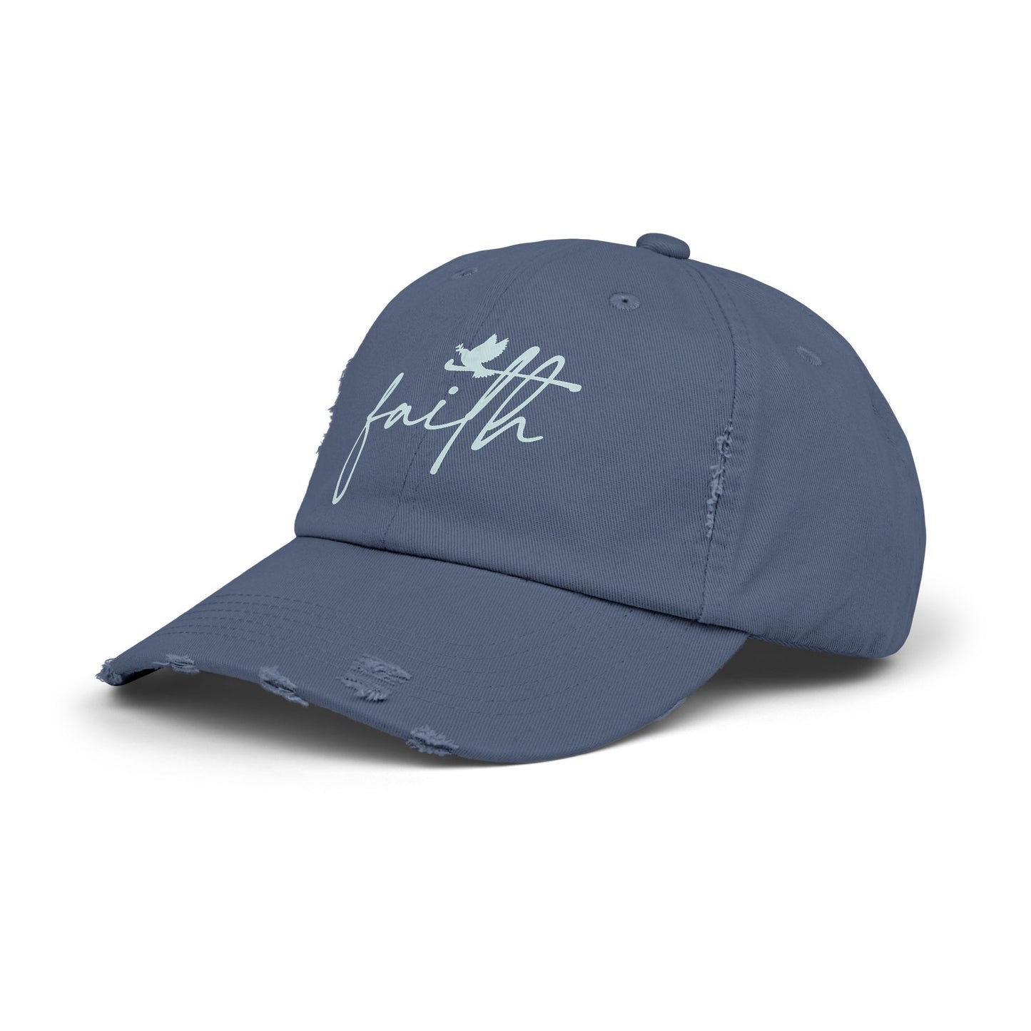 Minimalist 'Faith' Designed Distressed Cap | Christian Gift Idea | A Gentle Reminder of Faith